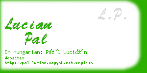 lucian pal business card